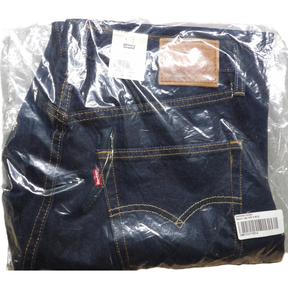 NWT Levi's Premium Baggy Dad Jeans Women W28 L30 She's Nice Dark Wash Straight